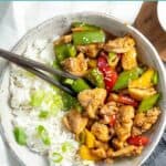 Healthy Teriyaki Chicken Stirfry pin 1