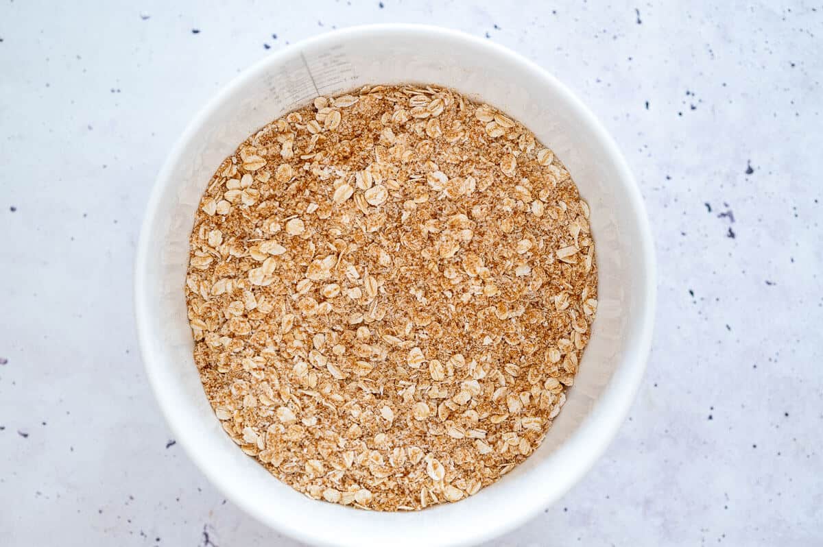 mixing dry ingredients together in a bowl