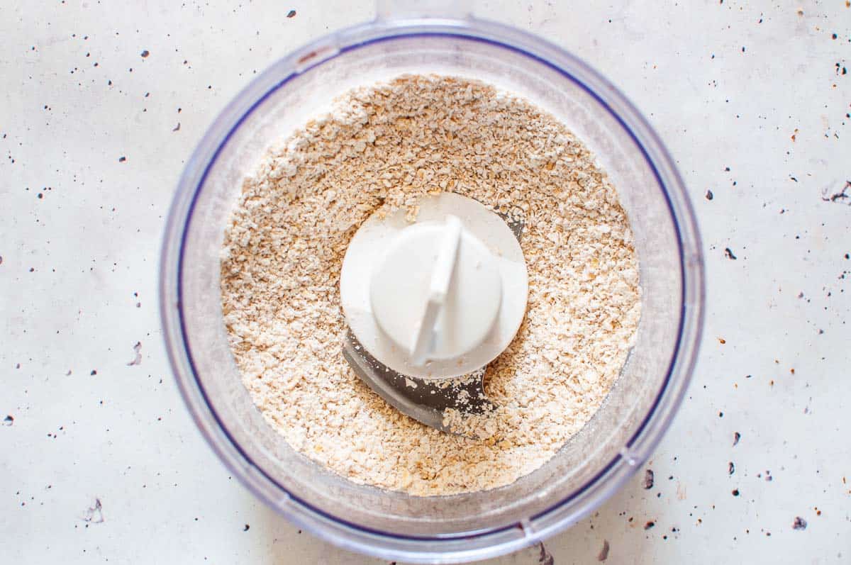 oats blitz in a food processor