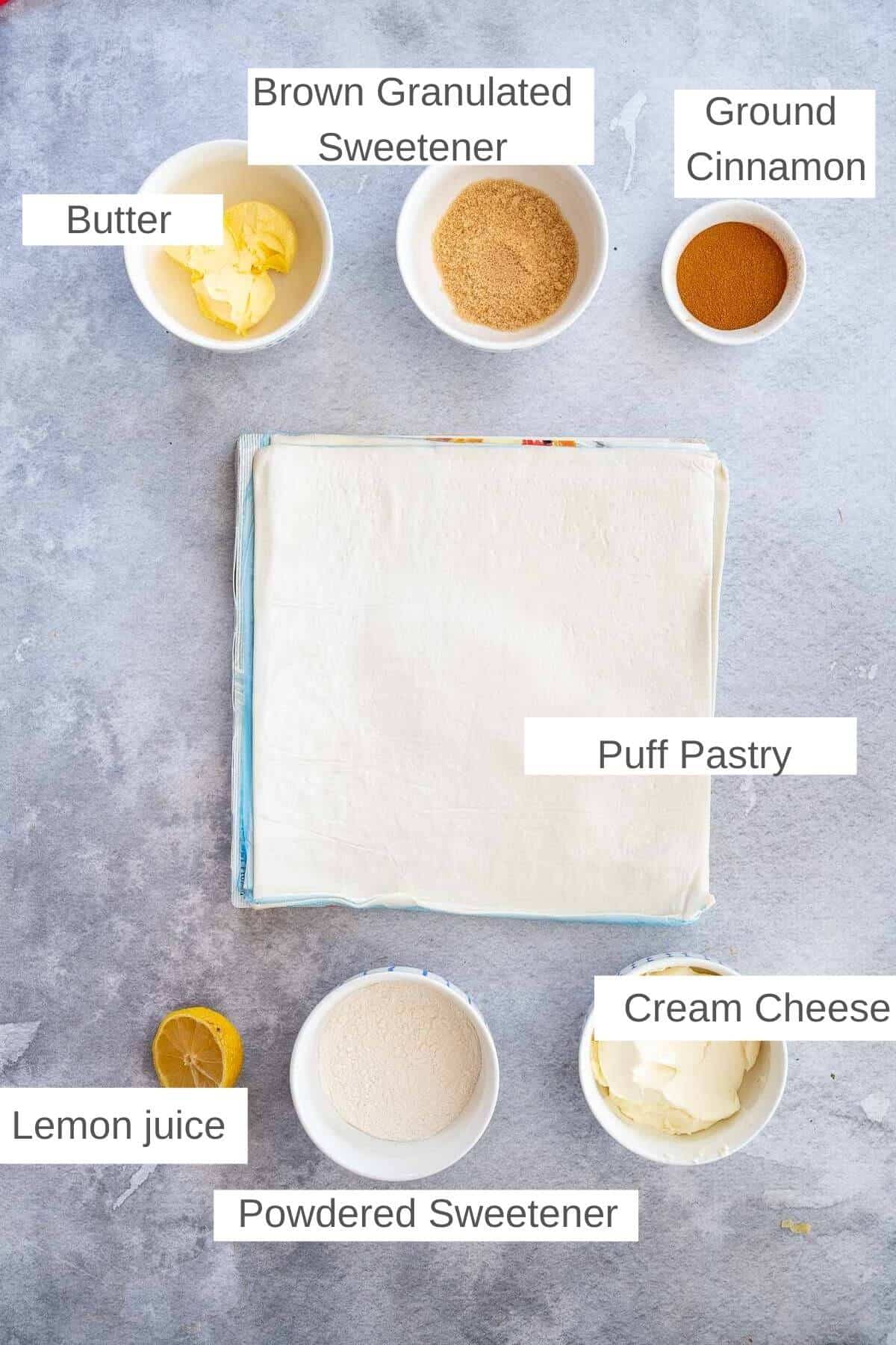 ingredients for air fryer cinnamon rolls