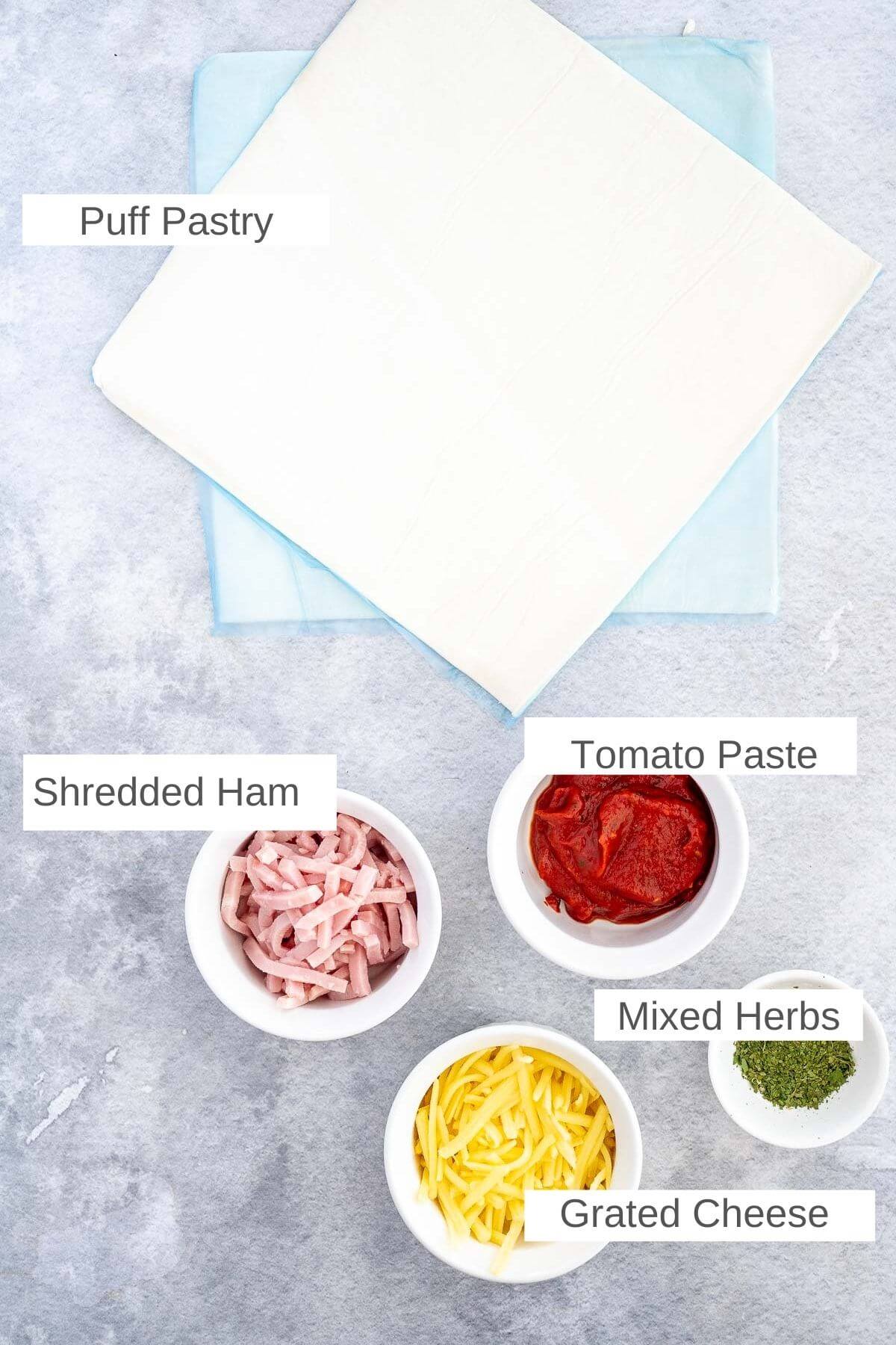 Ingredients for air fryer pizza rolls