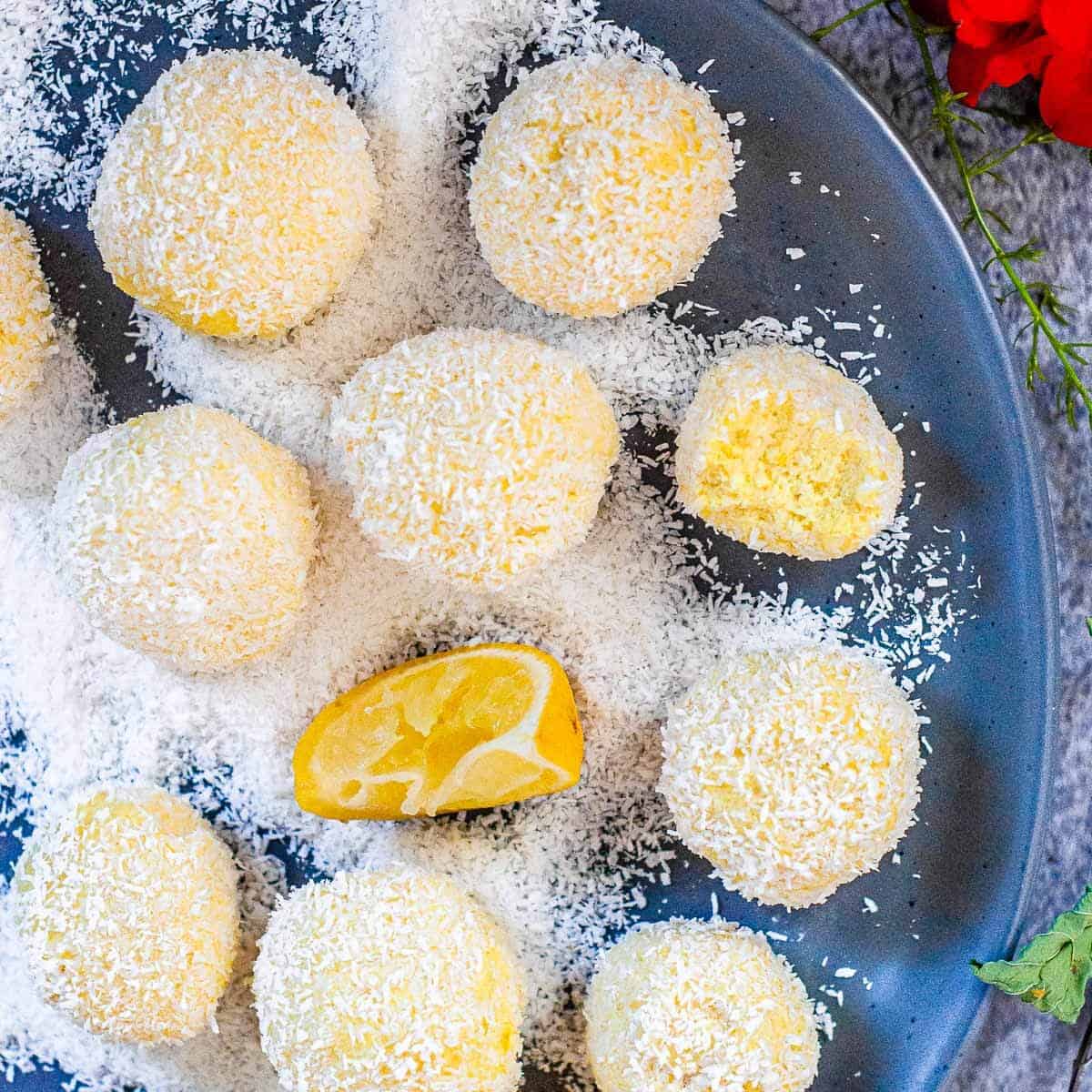 cheesecake balls on a plate
