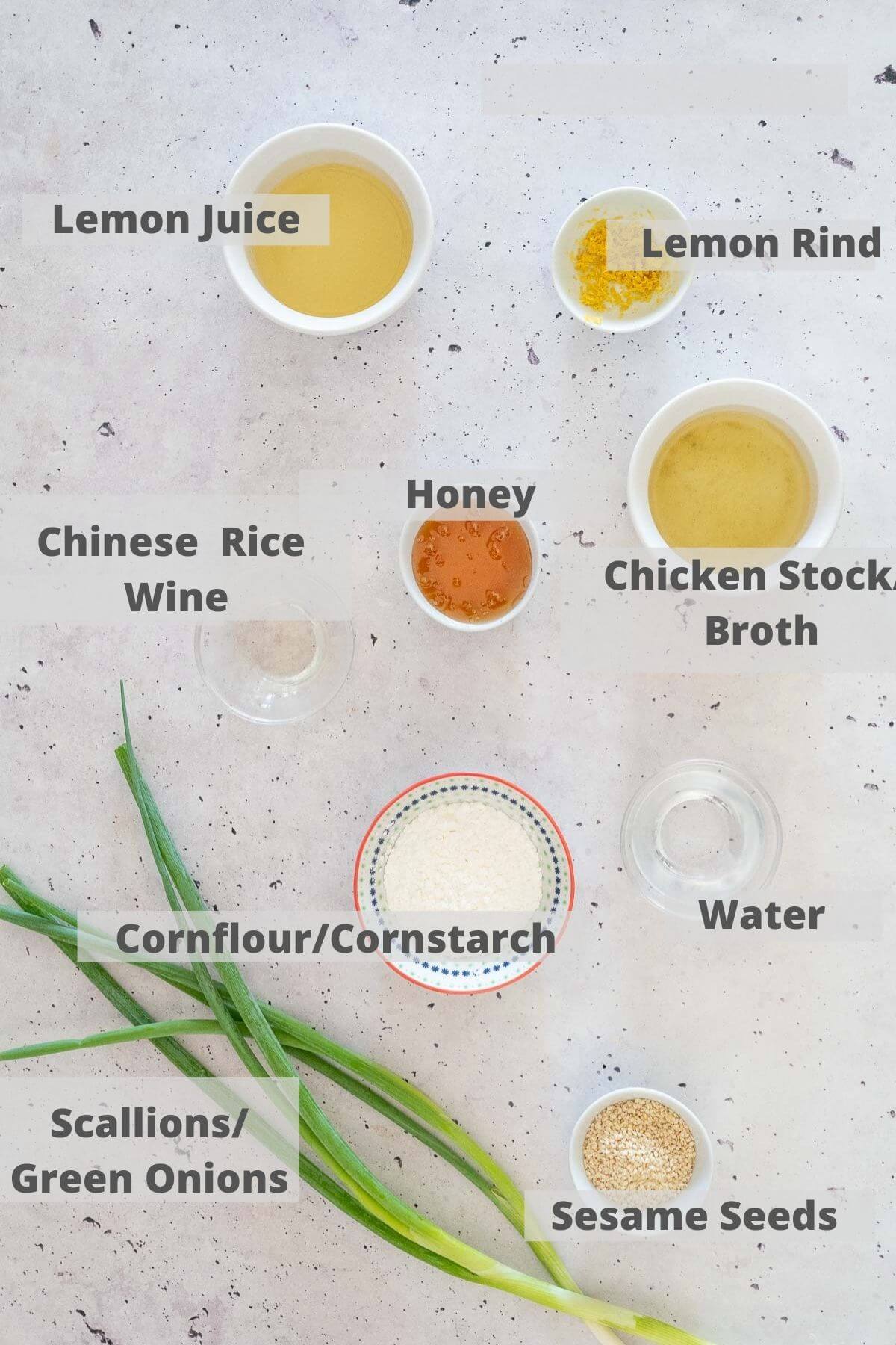 Lemon sauce ingredients