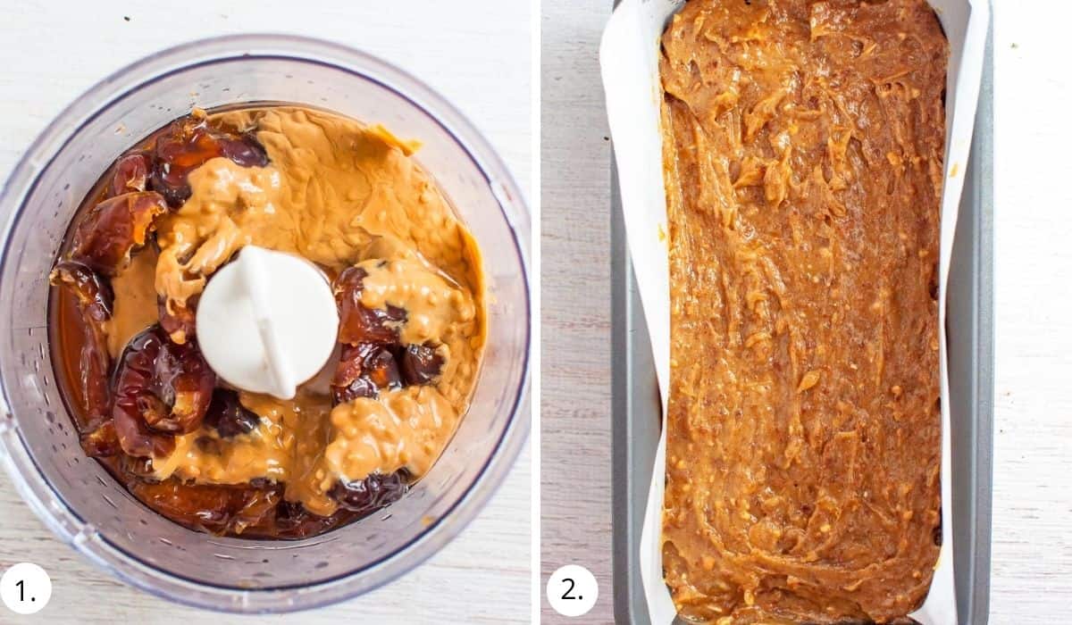 Making date caramel in food processor