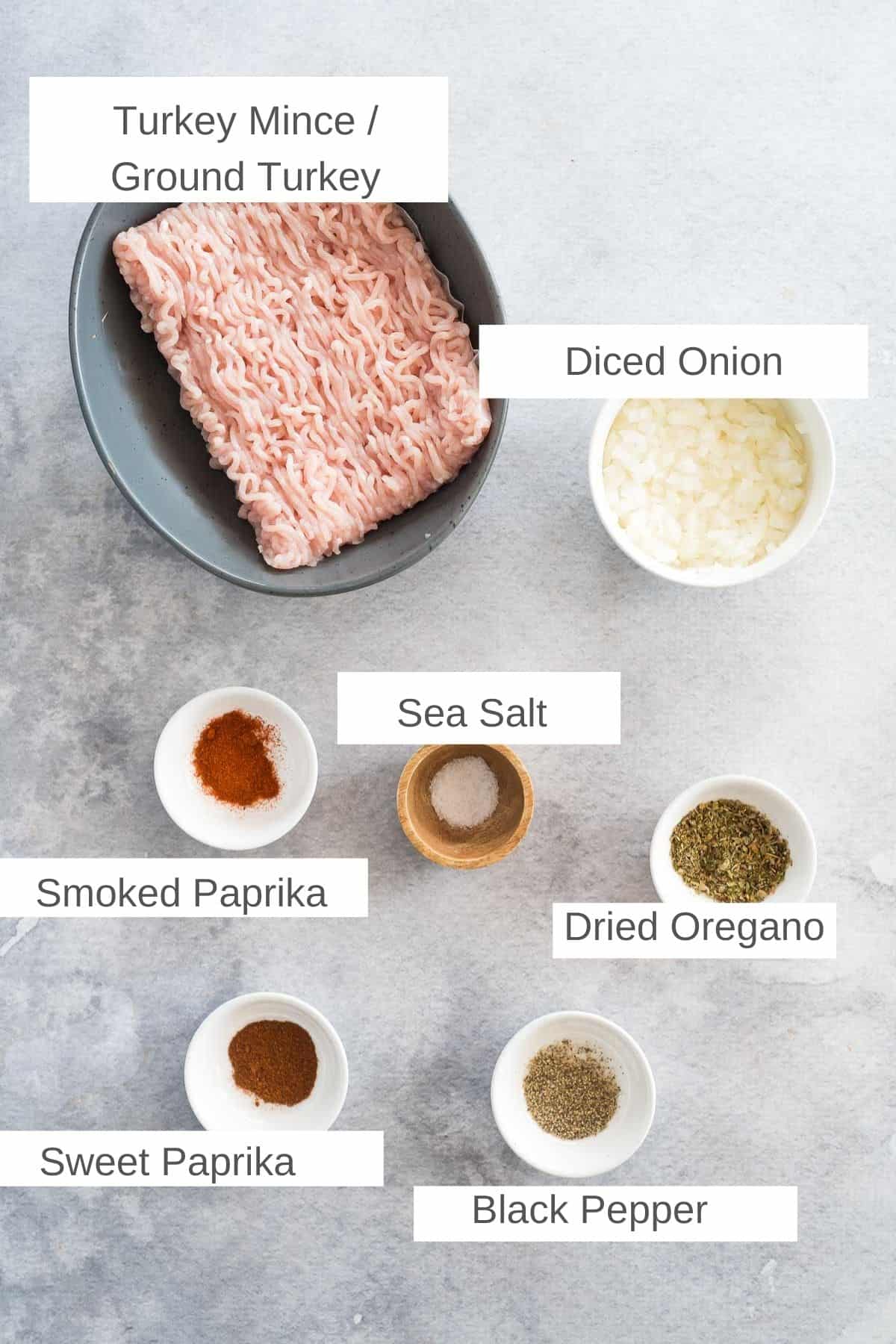 ingredients fo air fryer turkey meatballs