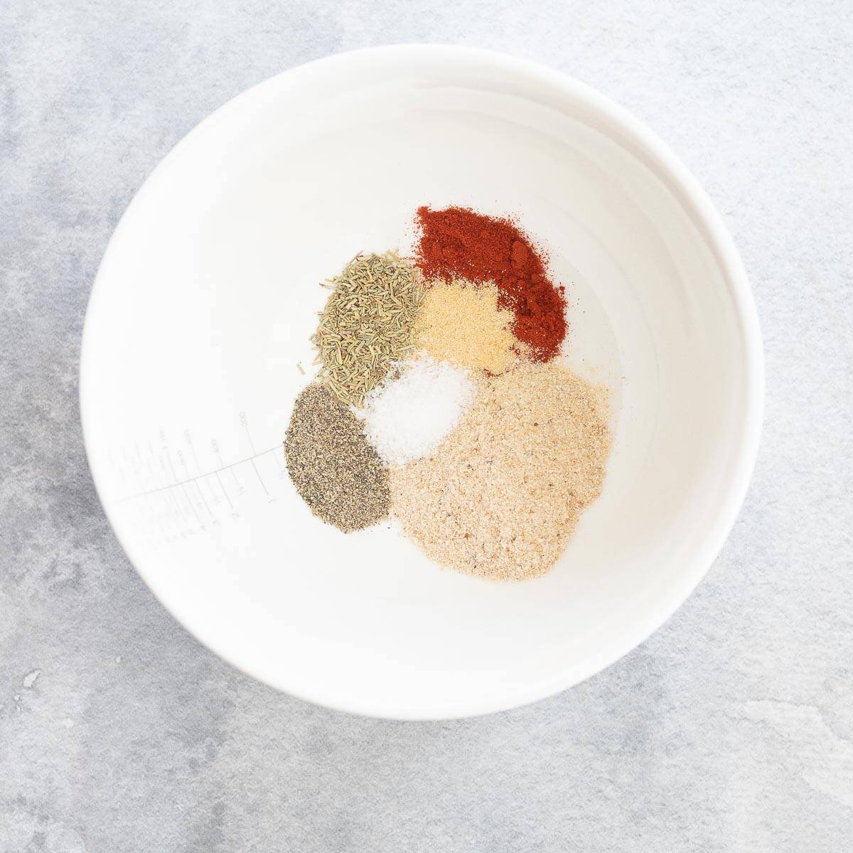 chicken seasoning ingredients in a bowl