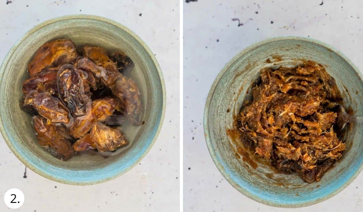 soaking dates in a bowl