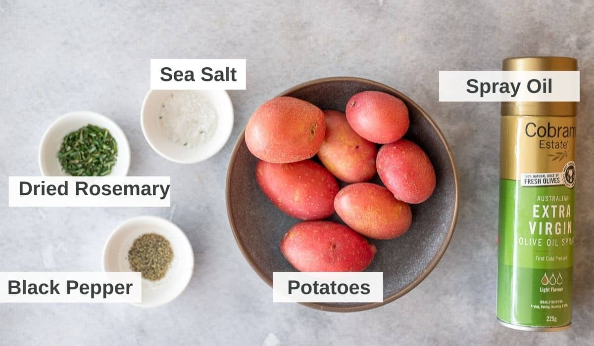 ingredients for air fryer potato wedges