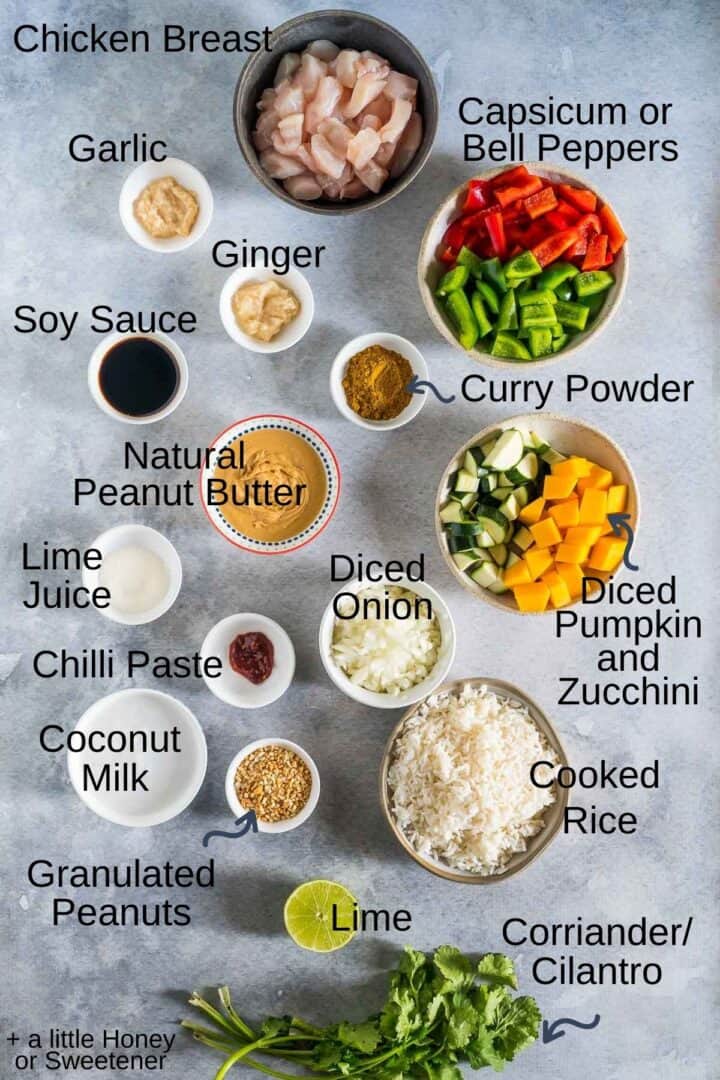 Chicken Satay Curry with Coconut Milk (Stovetop or Slow Cooker)