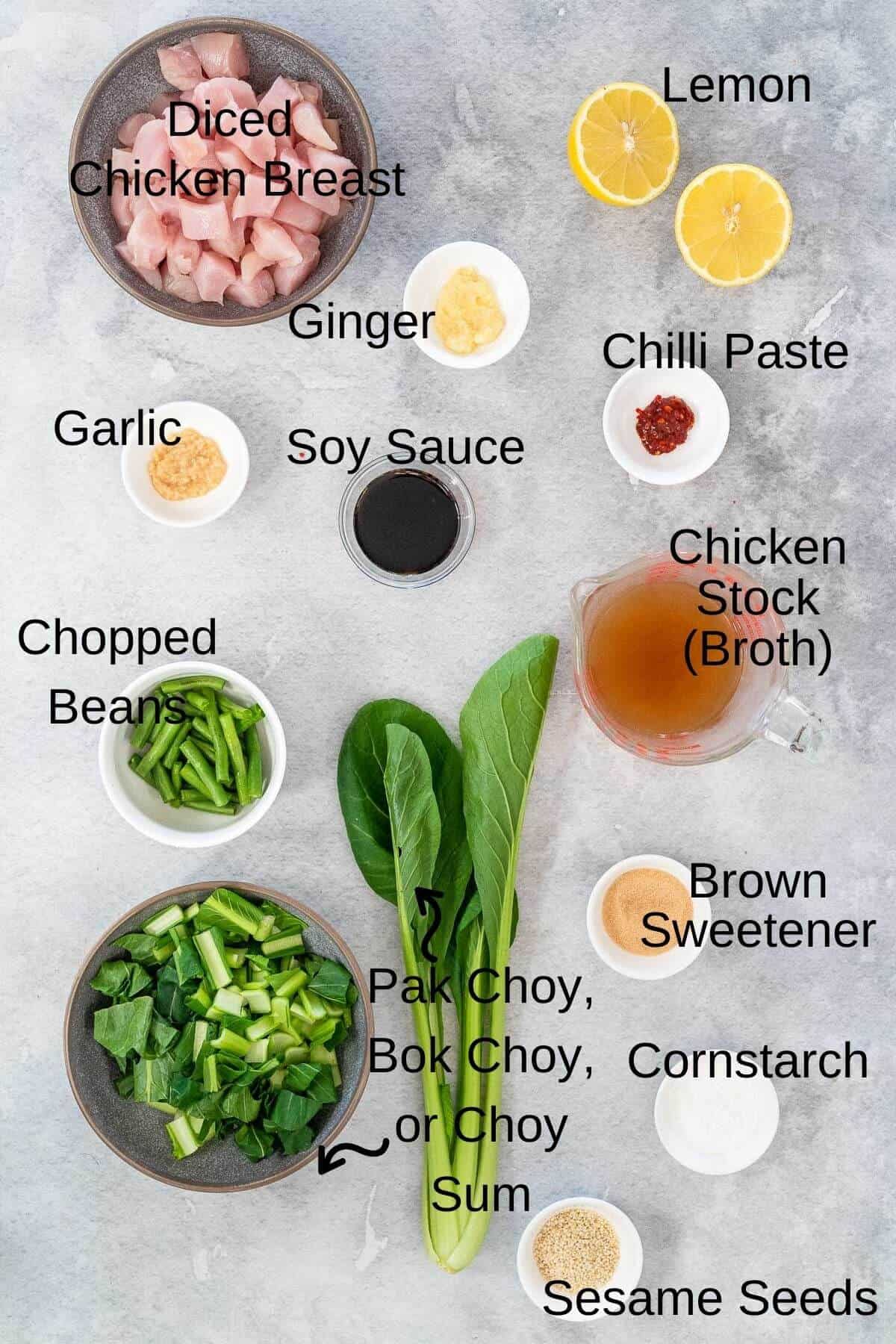 Lemon chicken stir fry ingredients