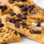 Chocolate Oat Granola Bars - pin