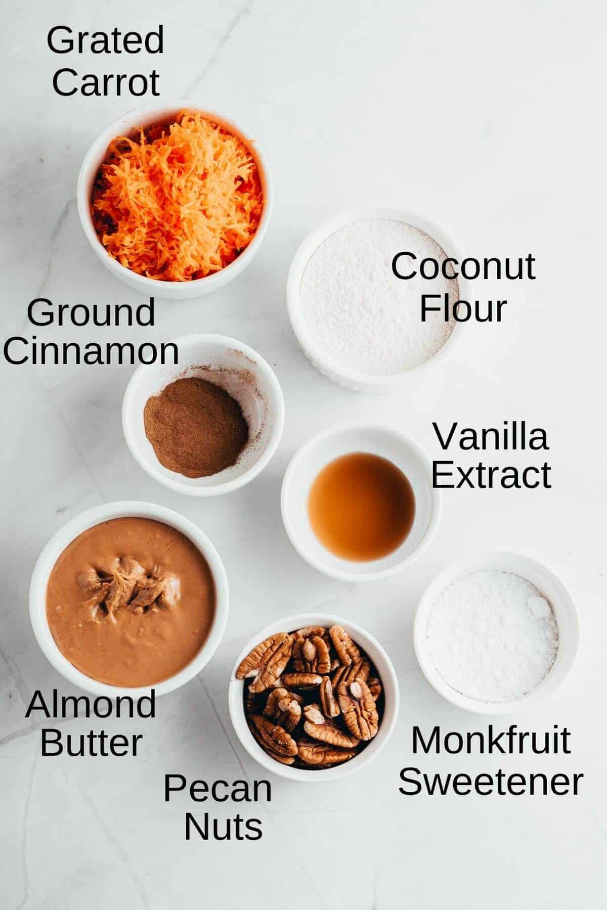 ingredients needed to make carrot cake balls