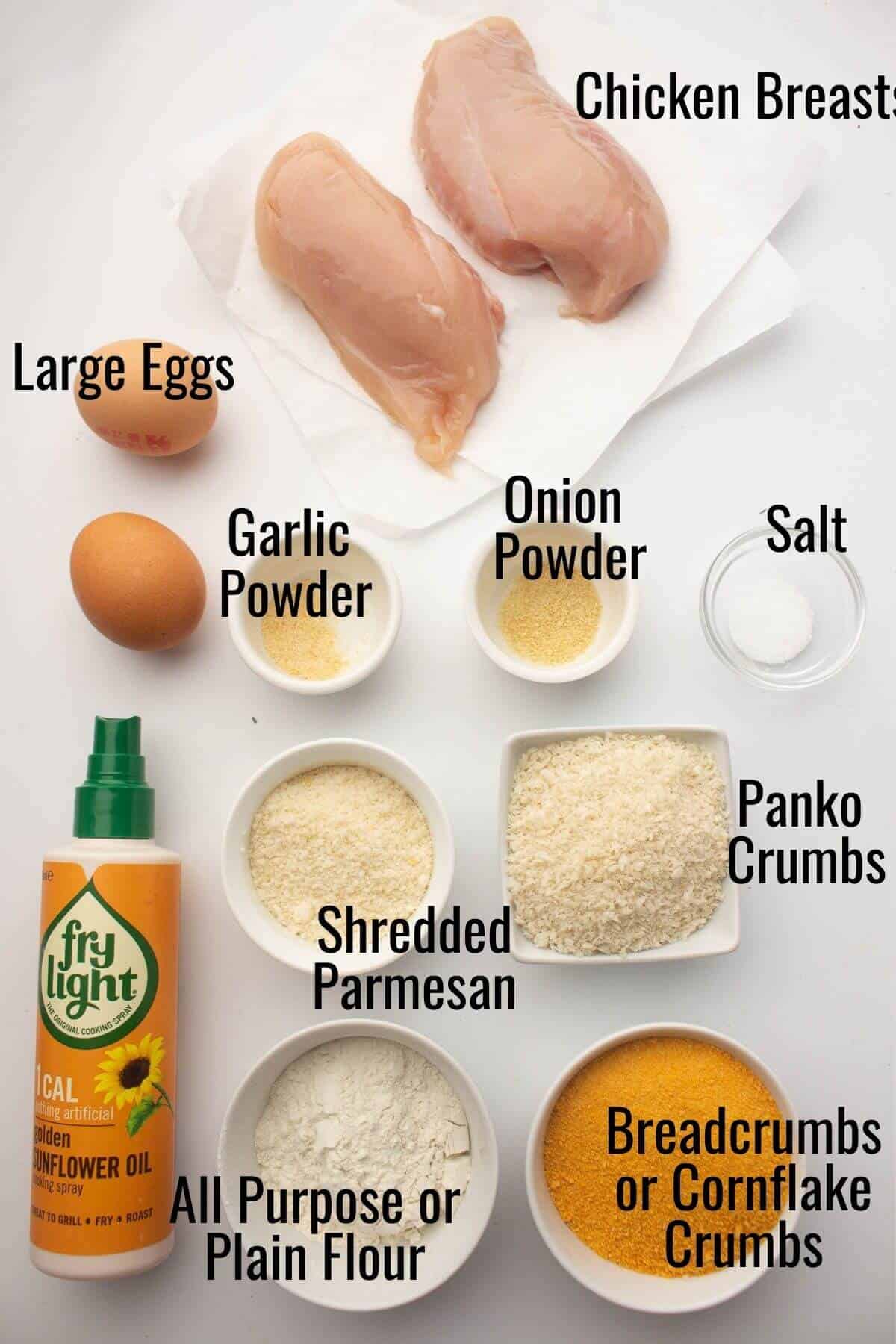 ingredients for chicken nuggets cooked in the air fryer