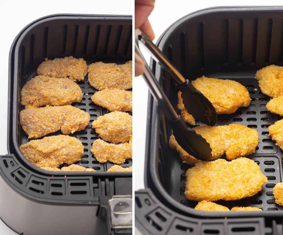 chicken nuggets in an air fryer