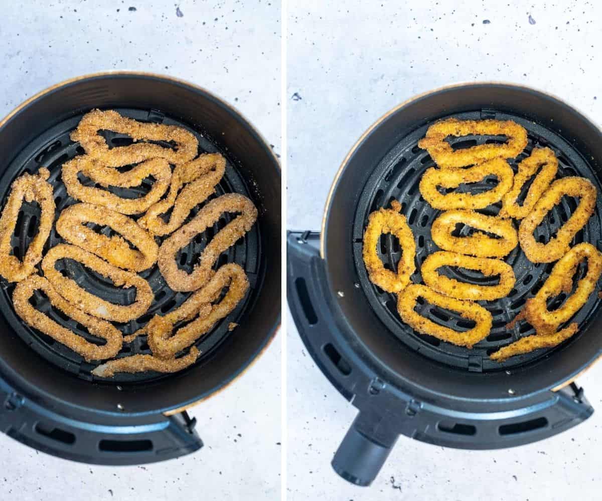 calamari rings in an air fryer