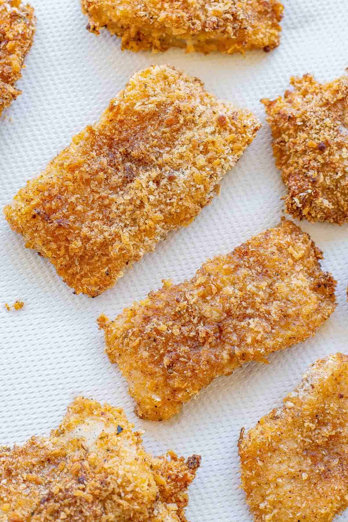 crispy air fried fish fillets