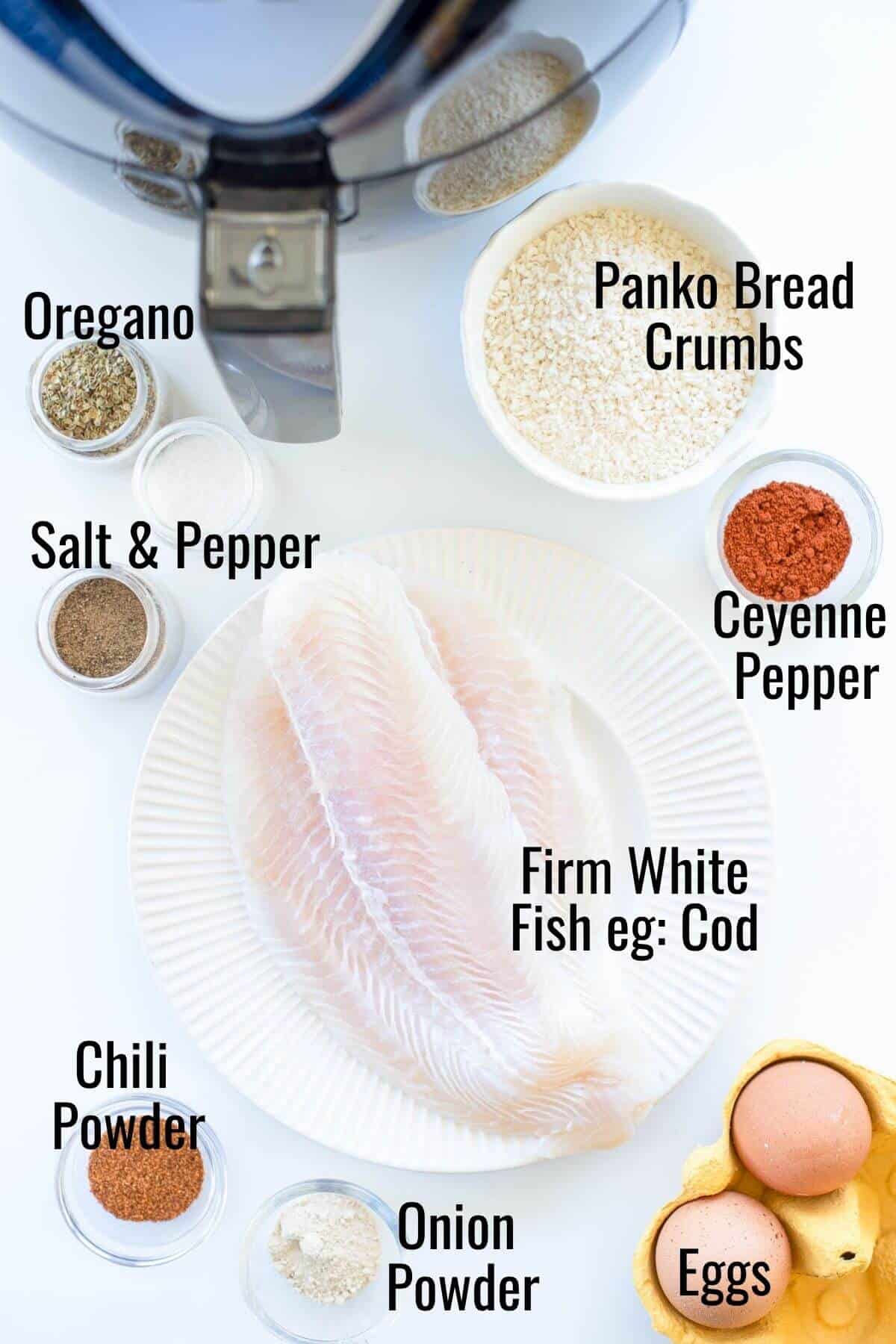 ingredients needed to make air fryer fish tacos