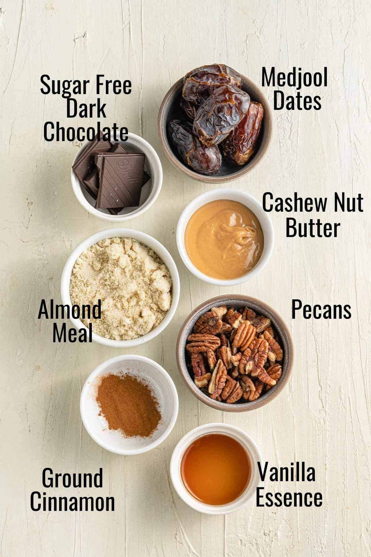 ingredients for pecan pie truffles