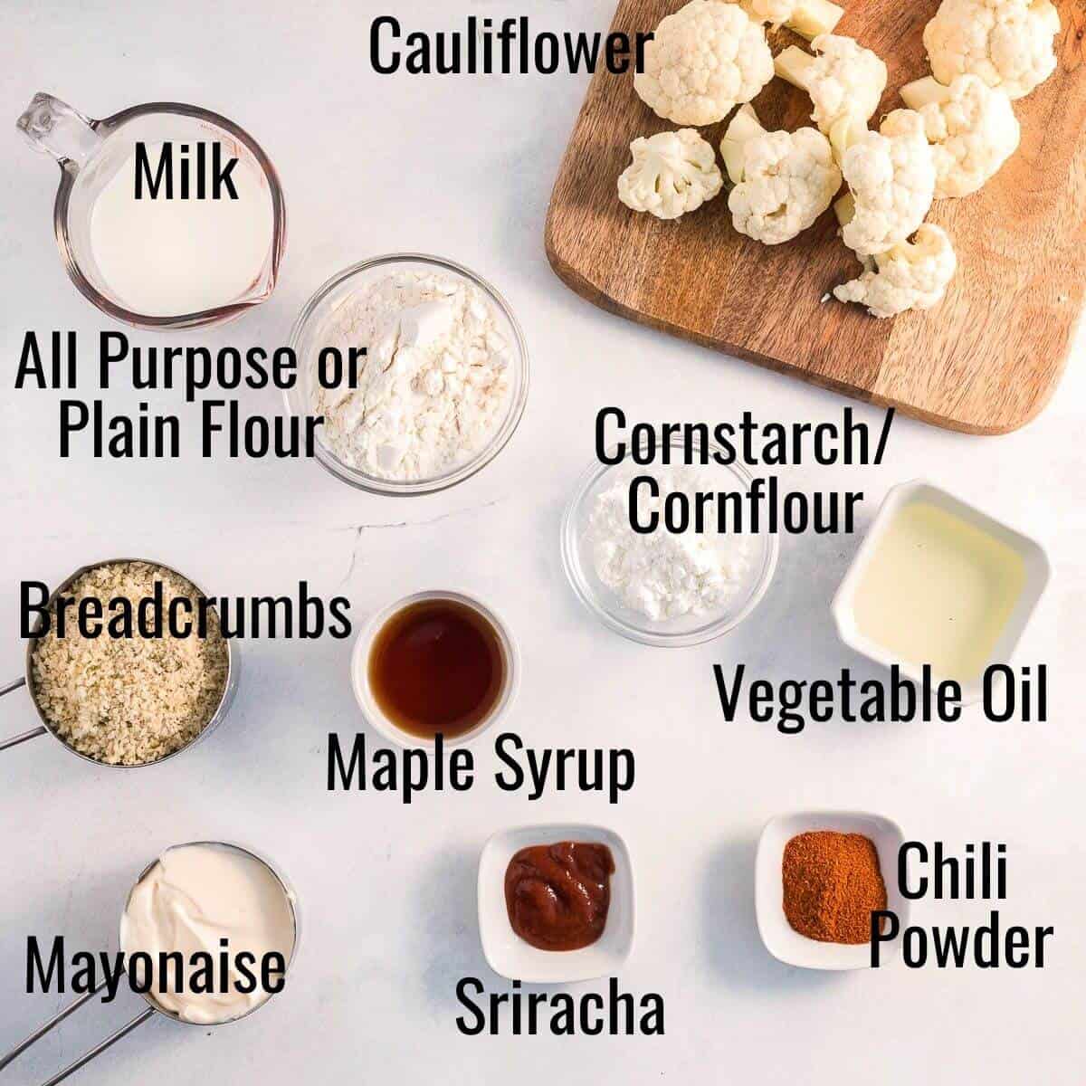 ingredients for air fryer cauliflower