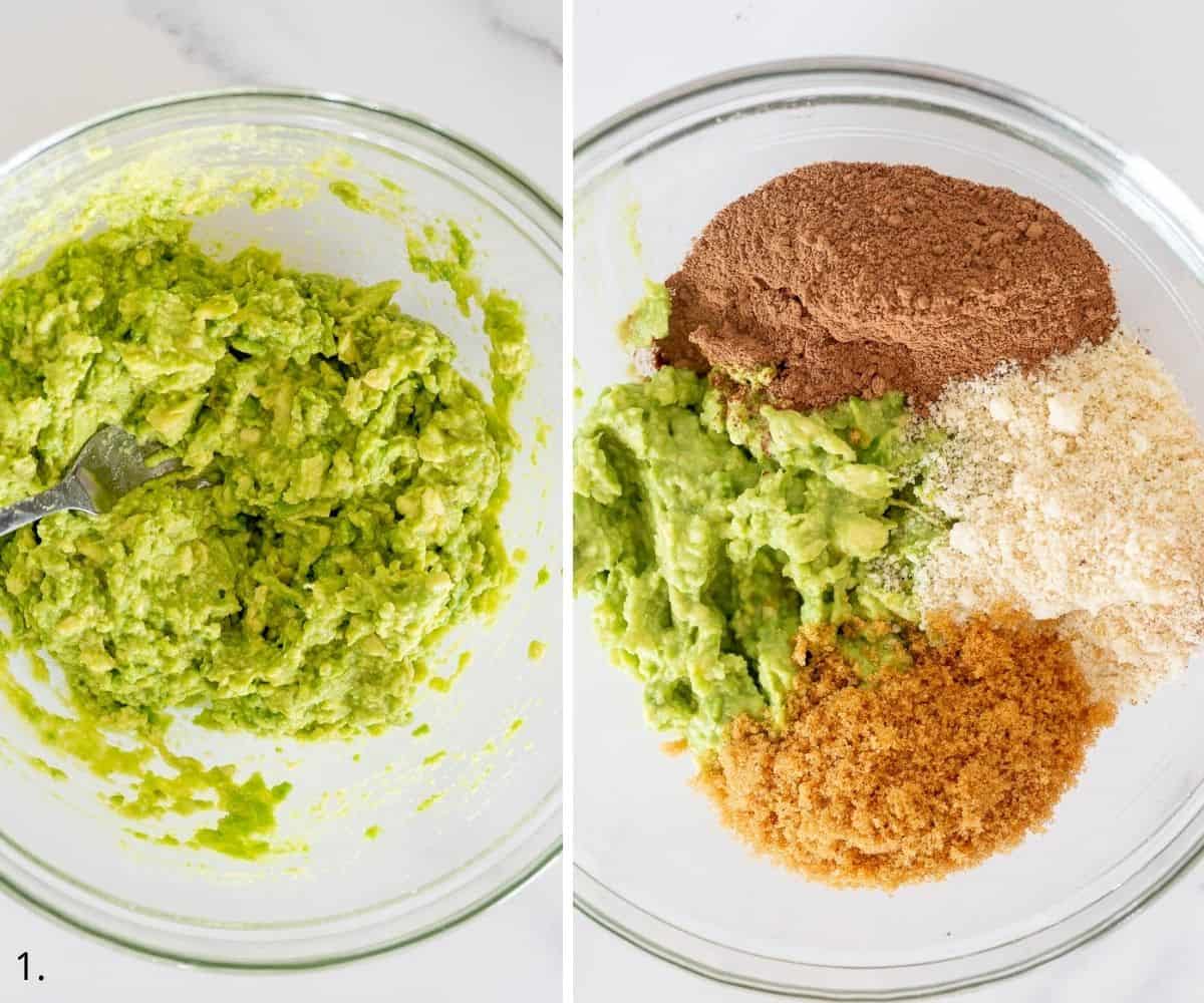 mashed avocado in a bowl