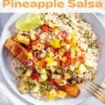 Salmon with Pineapple Salsa - pin