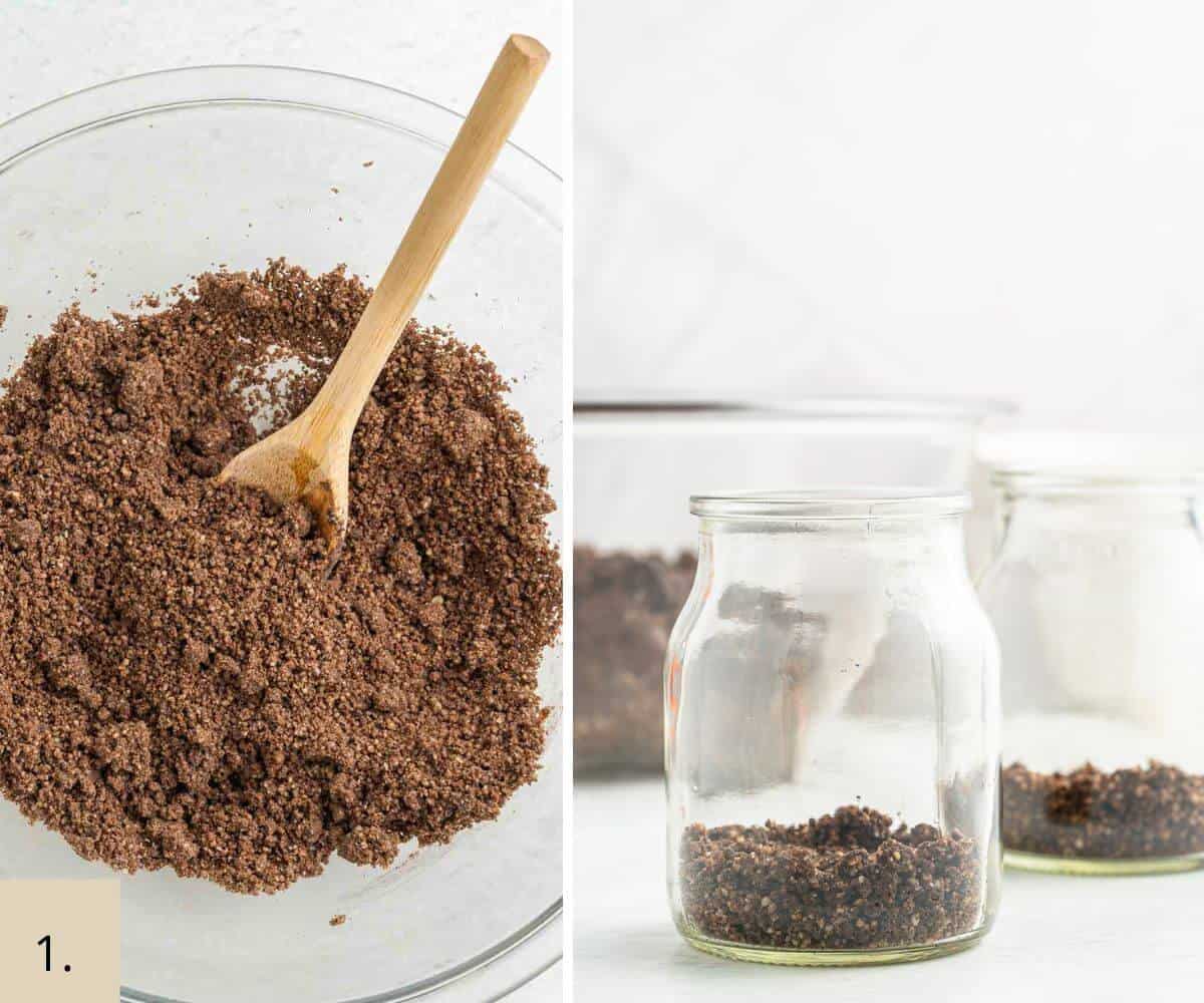 chocolate dirt cheesecake base