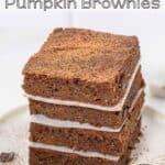 healthy pumpkin brownies pinterest pin