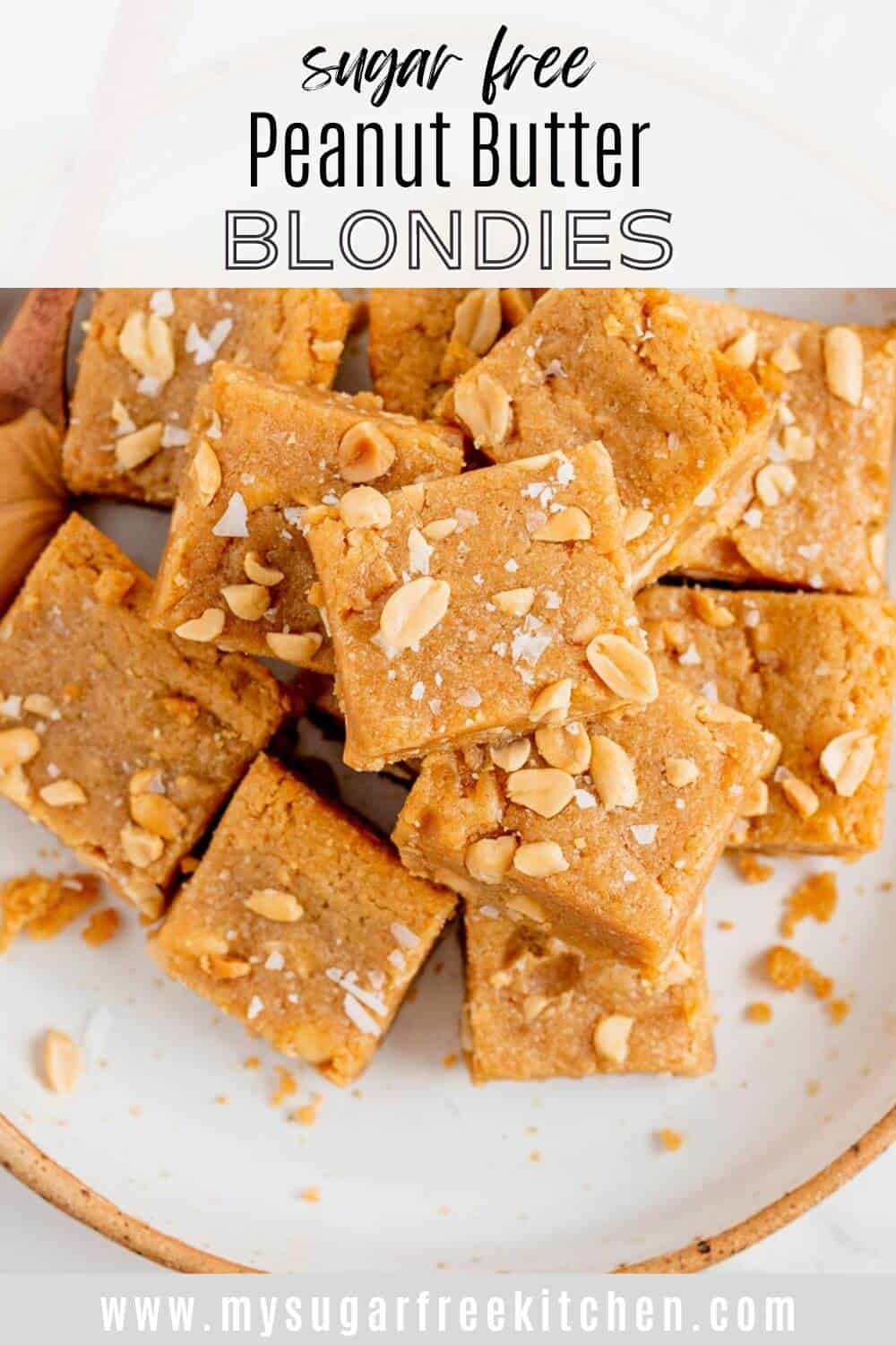 Peanut Butter Blondies My Sugar Free Kitchen
