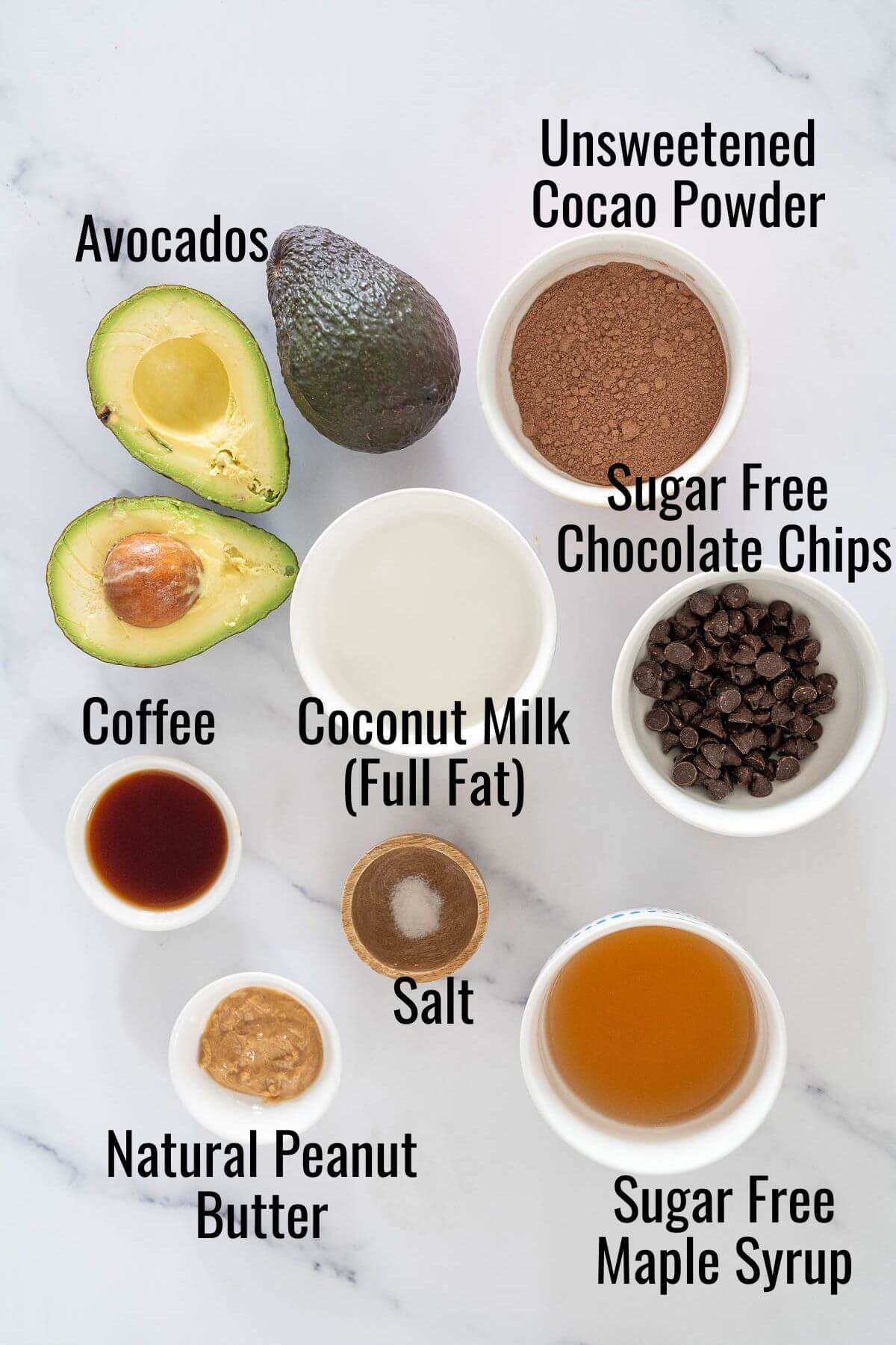 chocolate avocado pudding ingredients