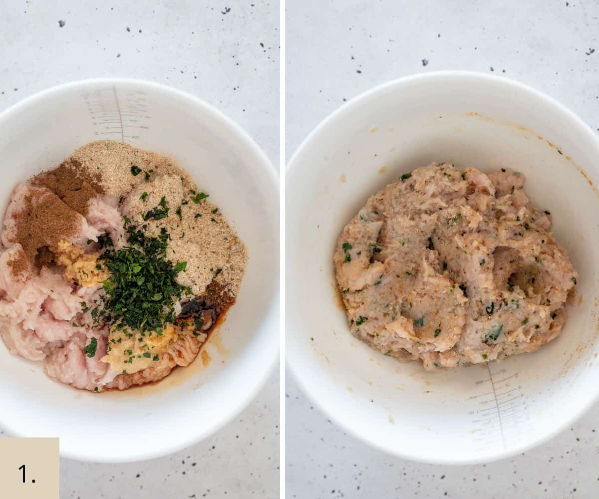 chicken mince in a bowl