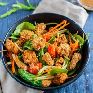 Popcorn chicken bowl featured image