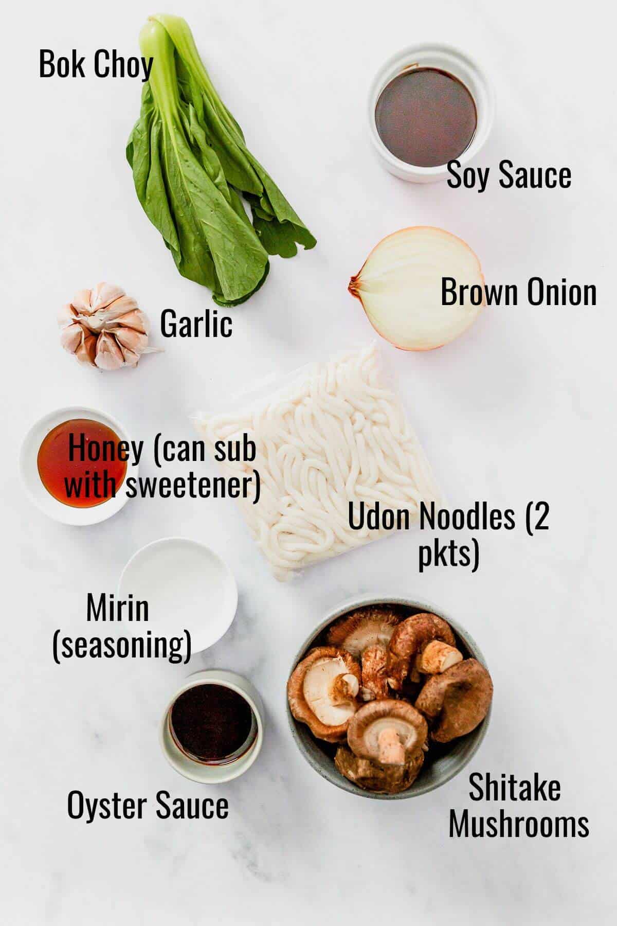 ingredients needed for yaki soba noodles