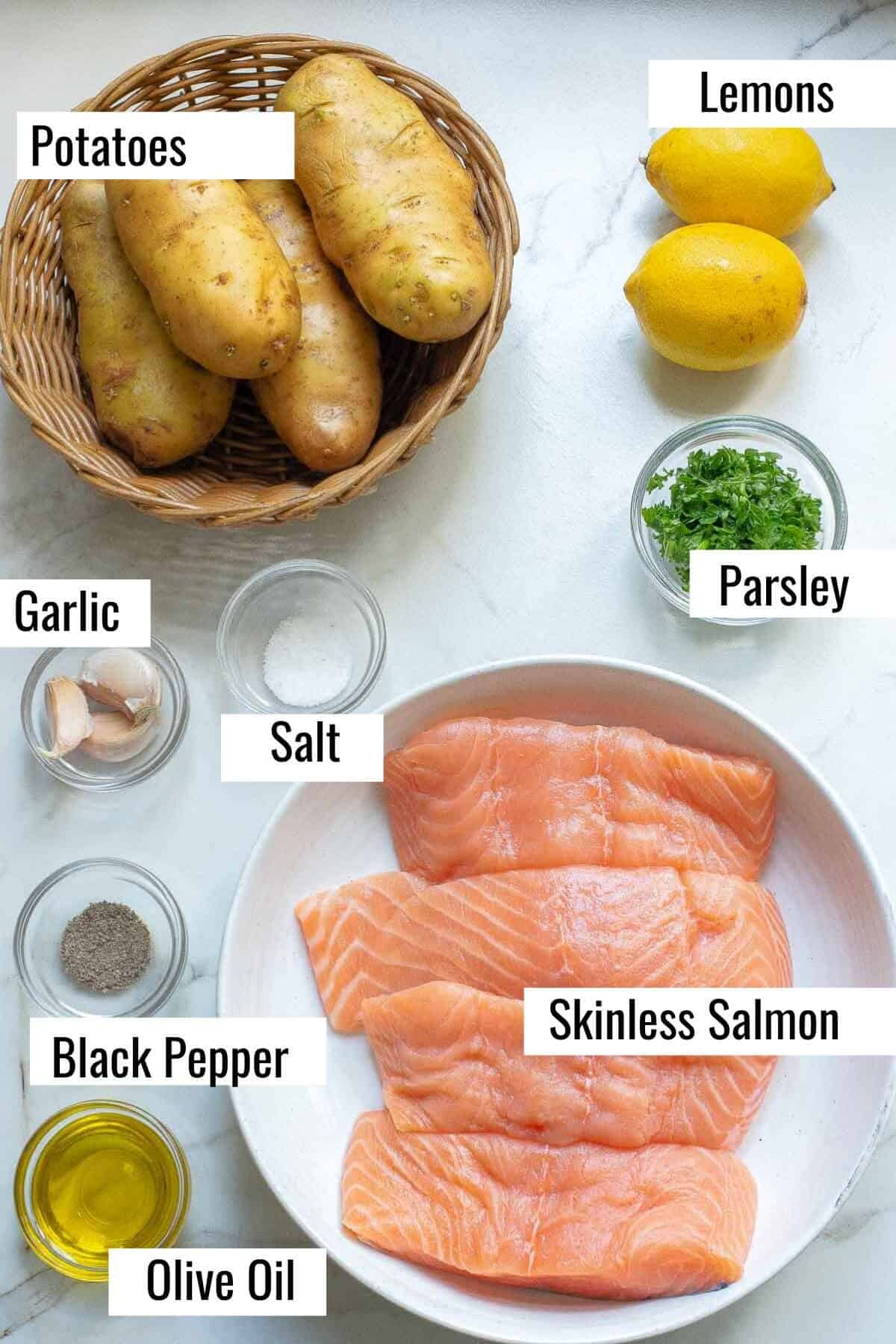 salmon and potato bake ingredients