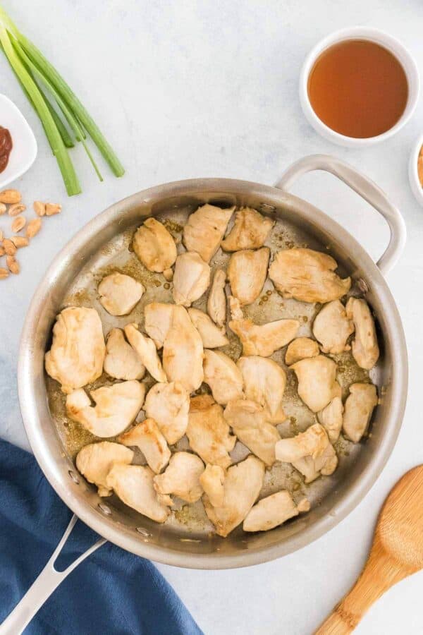 cooking chicken in a skillet