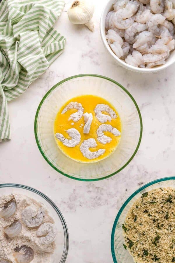 dredging prawns for air frying