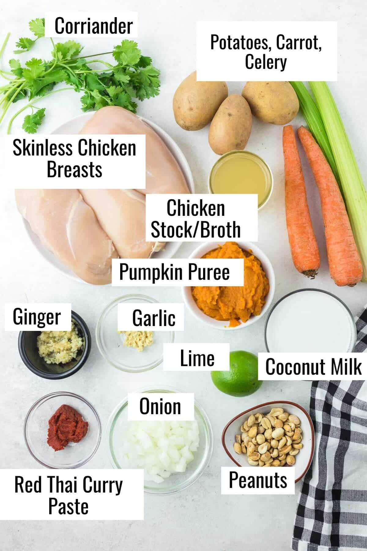 ingredients needed to make slow cooker red curry chicken