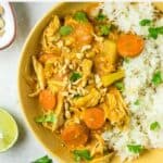 slow cooker red thai curry pinterest pin