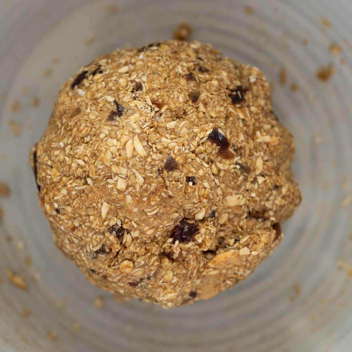 ginger oat cookie dough ball