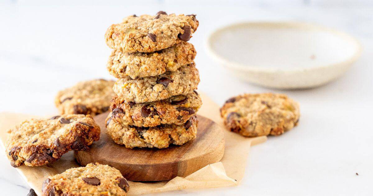 Sugar Free Oat Peanut Butter Banana Cookies