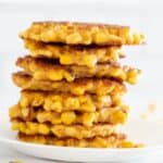Pin for easy corn fritters made on the stovetop