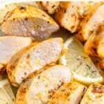 Pin for air fried garlic chicken breast