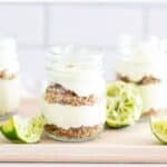 Pin for lime cheesecake jars